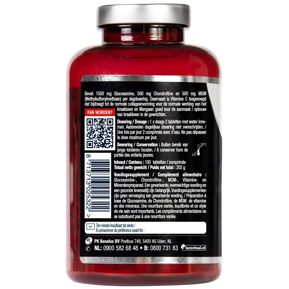 Lucovitaal Glucosamine Chondroïtine & MSM 4 Lucovitaal Glucosamine Chondroïtine & MSM - Afbeelding 4
