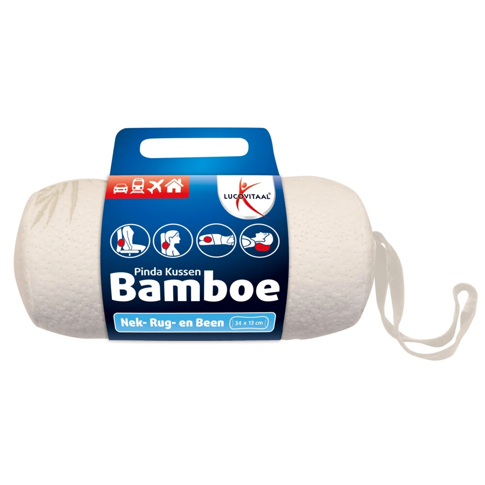 Lucovitaal Bamboe Nek Kussen Wit 1 Lucovitaal Bamboe Nek Kussen Wit