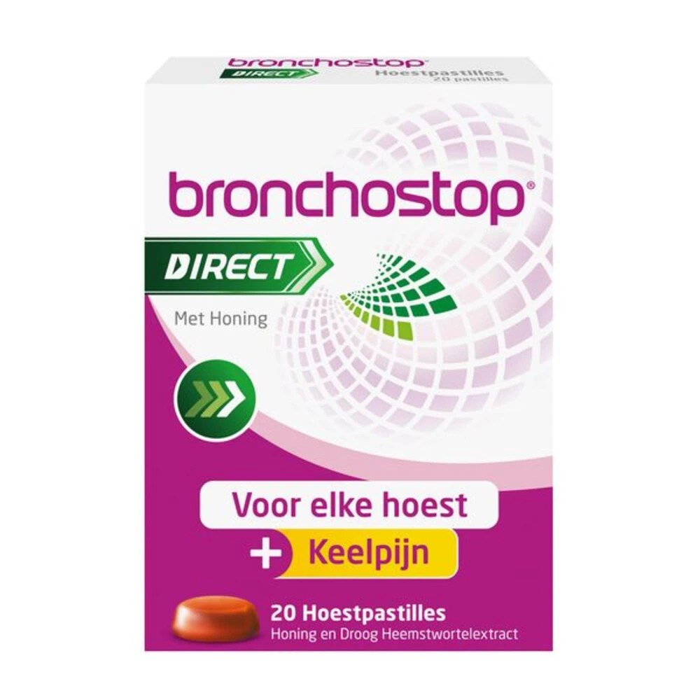 2x Bronchostop Hoestpastilles Direct Met Honing 2 2x Bronchostop Hoestpastilles Direct Met Honing - Afbeelding 2