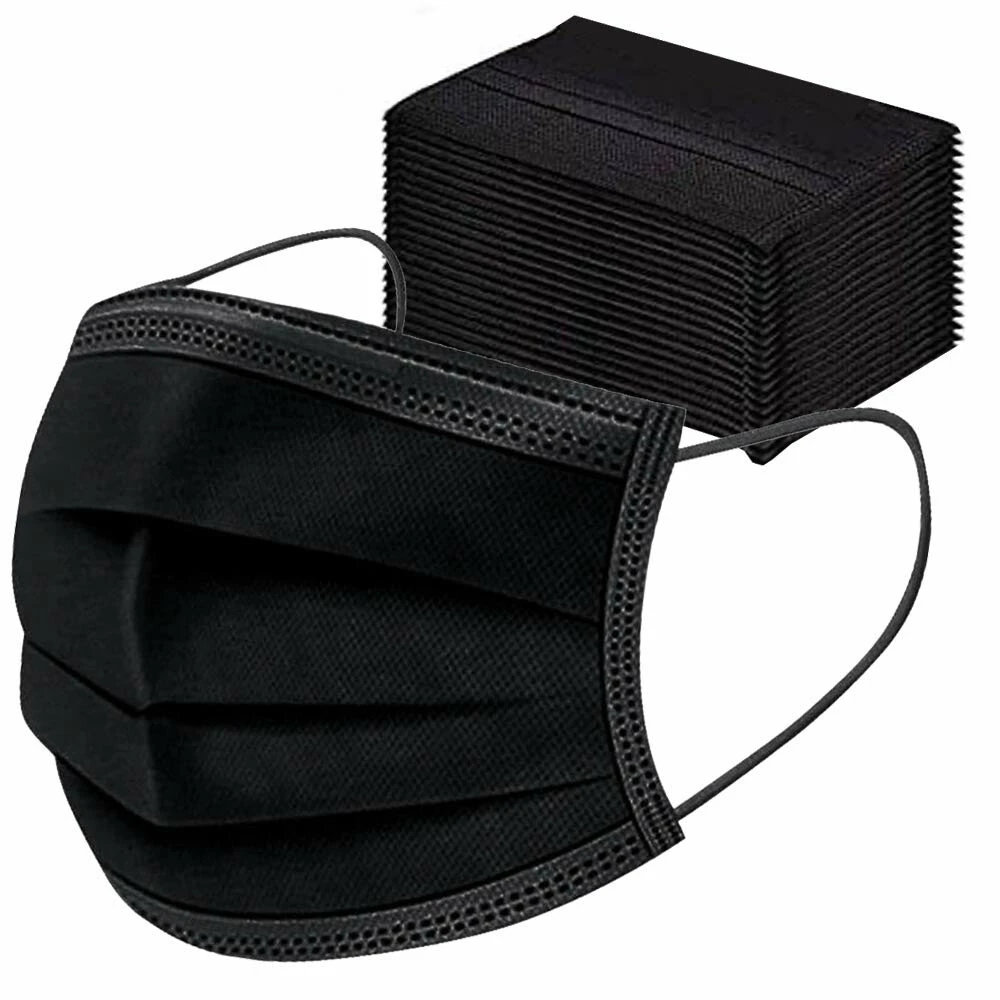 10x Fohwa Mondkapjes Zwart 3 10x Fohwa Mondkapjes Zwart - Afbeelding 3