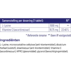 Vitakruid L-Lysine 1000 Mg -Gezondheidssupplementen 1023993 4