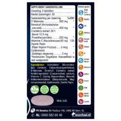 3x Lucovitaal D-Mannose Cranberry Blaasfunctie -Gezondheidssupplementen 996841 3